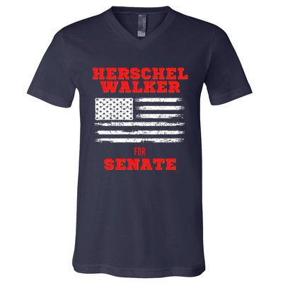 Herschel Walker For Senate 2 V-Neck T-Shirt