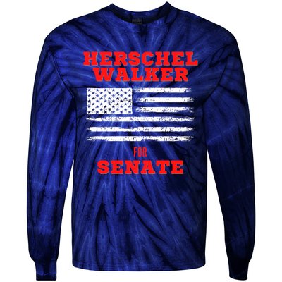 Herschel Walker For Senate 2 Tie-Dye Long Sleeve Shirt