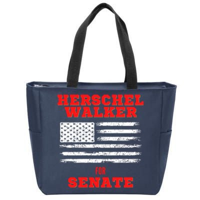 Herschel Walker For Senate 2 Zip Tote Bag