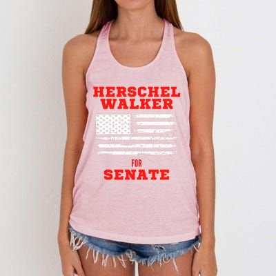 Herschel Walker For Senate 2 Women's Knotted Racerback Tank