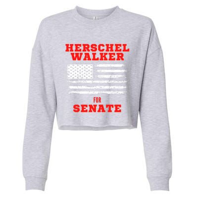 Herschel Walker For Senate 2 Cropped Pullover Crew