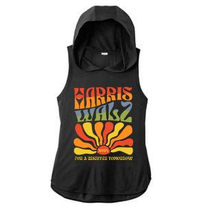 Harris Walz For A Brighter Tomorrow Kamala Harris Walz Ladies PosiCharge Tri-Blend Wicking Draft Hoodie Tank