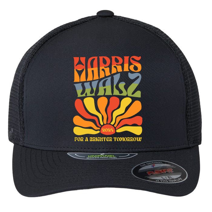 Harris Walz For A Brighter Tomorrow Kamala Harris Walz Flexfit Unipanel Trucker Cap