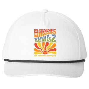 Harris Walz For A Brighter Tomorrow Kamala Harris Walz Snapback Five-Panel Rope Hat