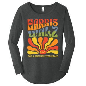 Harris Walz For A Brighter Tomorrow Kamala Harris Walz Women's Perfect Tri Tunic Long Sleeve Shirt