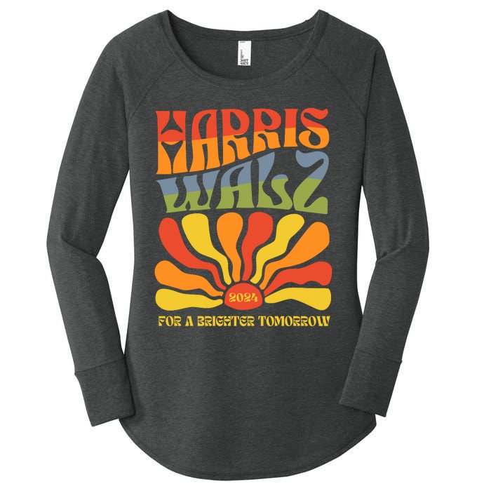 Harris Walz For A Brighter Tomorrow Kamala Harris Walz Women's Perfect Tri Tunic Long Sleeve Shirt