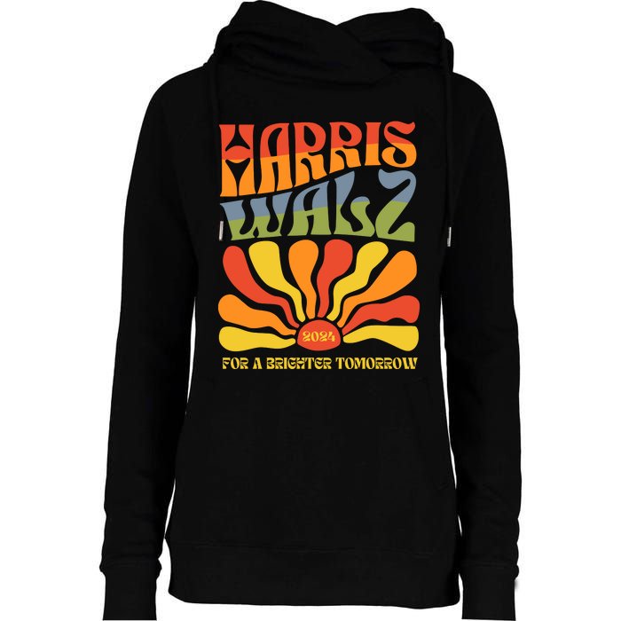 Harris Walz For A Brighter Tomorrow Kamala Harris Walz Womens Funnel Neck Pullover Hood