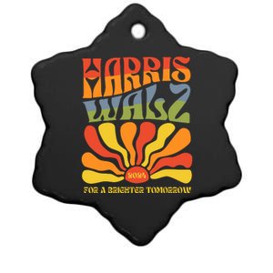 Harris Walz For A Brighter Tomorrow Kamala Harris Walz Ceramic Star Ornament