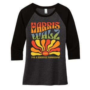 Harris Walz For A Brighter Tomorrow Kamala Harris Walz Women's Tri-Blend 3/4-Sleeve Raglan Shirt