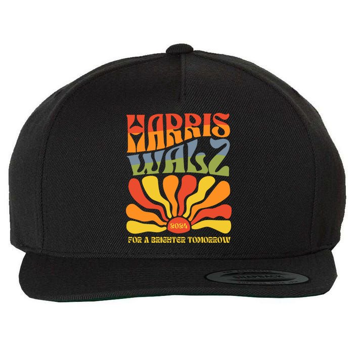 Harris Walz For A Brighter Tomorrow Kamala Harris Walz Wool Snapback Cap