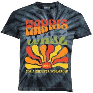 Harris Walz For A Brighter Tomorrow Kamala Harris Walz Kids Tie-Dye T-Shirt