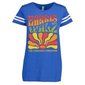 Harris Walz For A Brighter Tomorrow Kamala Harris Walz Enza Ladies Jersey Football T-Shirt