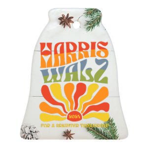 Harris Walz For A Brighter Tomorrow Kamala Harris Walz Ceramic Bell Ornament