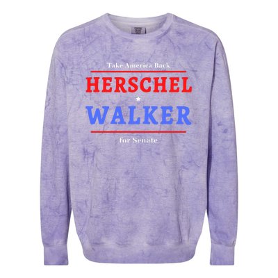 Herschel Walker For Senate 10 Colorblast Crewneck Sweatshirt