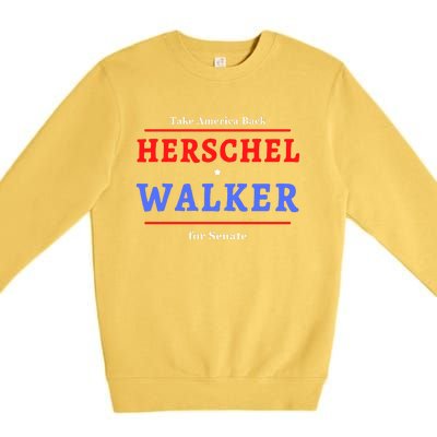 Herschel Walker For Senate 10 Premium Crewneck Sweatshirt