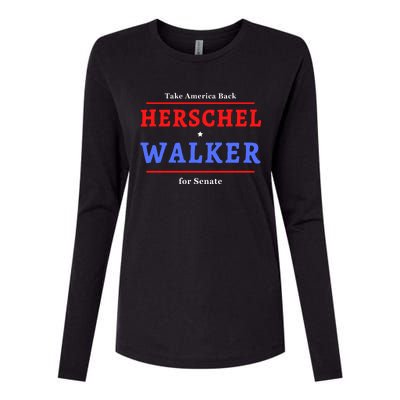 Herschel Walker For Senate 10 Womens Cotton Relaxed Long Sleeve T-Shirt