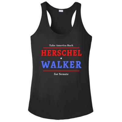 Herschel Walker For Senate 10 Ladies PosiCharge Competitor Racerback Tank