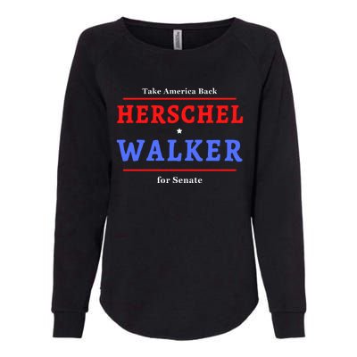 Herschel Walker For Senate 10 Womens California Wash Sweatshirt