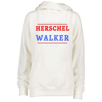 Herschel Walker For Senate 10 Womens Funnel Neck Pullover Hood