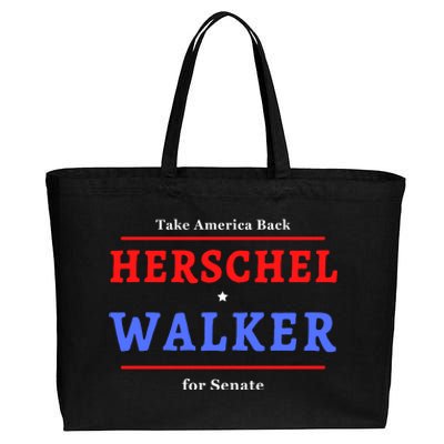 Herschel Walker For Senate 10 Cotton Canvas Jumbo Tote