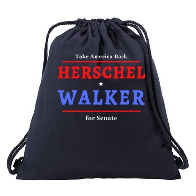 Herschel Walker For Senate 10 Drawstring Bag