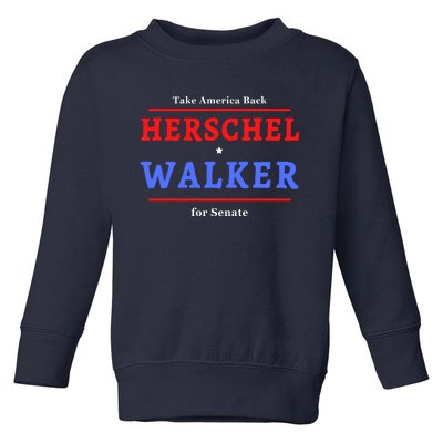 Herschel Walker For Senate 10 Toddler Sweatshirt