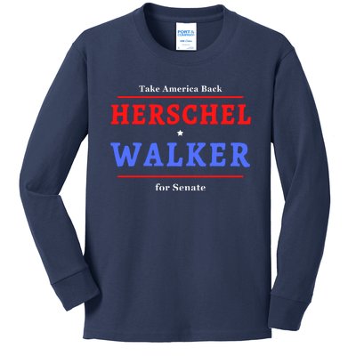 Herschel Walker For Senate 10 Kids Long Sleeve Shirt