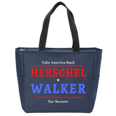 Herschel Walker For Senate 10 Zip Tote Bag