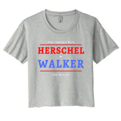 Herschel Walker For Senate 10 Women's Crop Top Tee