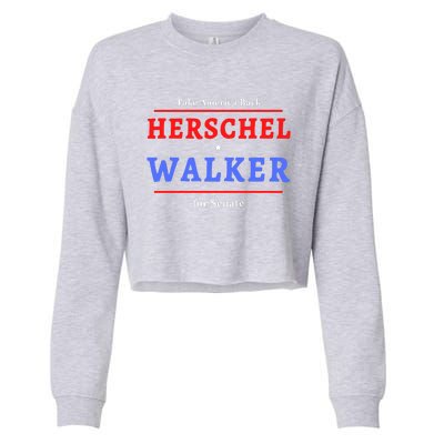 Herschel Walker For Senate 10 Cropped Pullover Crew