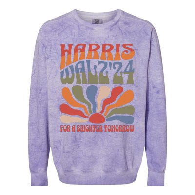 Harris Waltz For A Brighter Tomorrow Kamala Harris Waltz Colorblast Crewneck Sweatshirt