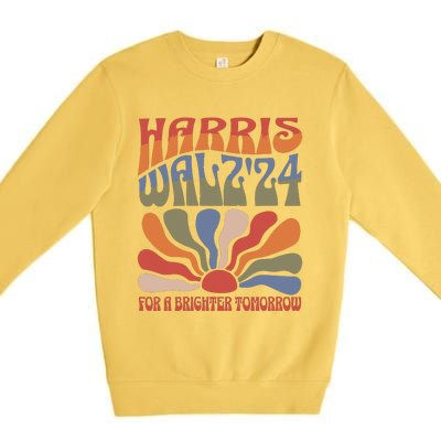 Harris Waltz For A Brighter Tomorrow Kamala Harris Waltz Premium Crewneck Sweatshirt