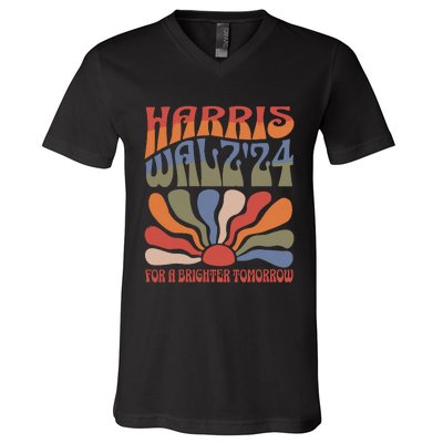 Harris Waltz For A Brighter Tomorrow Kamala Harris Waltz V-Neck T-Shirt