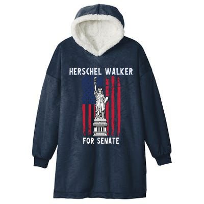 Herschel Walker For Senate 12 Hooded Wearable Blanket