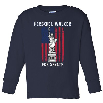 Herschel Walker For Senate 12 Toddler Long Sleeve Shirt