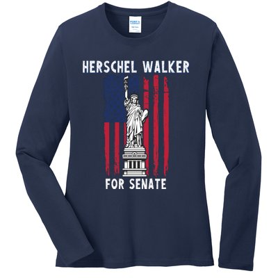 Herschel Walker For Senate 12 Ladies Long Sleeve Shirt