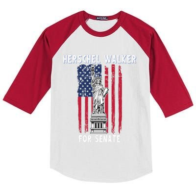 Herschel Walker For Senate 12 Kids Colorblock Raglan Jersey