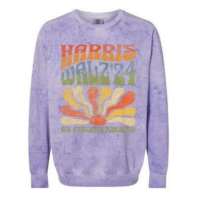 Harris Waltz For A Brighter Tomorrow Kamala Harris Waltz Colorblast Crewneck Sweatshirt