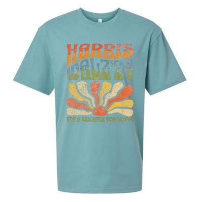 Harris Waltz For A Brighter Tomorrow Kamala Harris Waltz Sueded Cloud Jersey T-Shirt