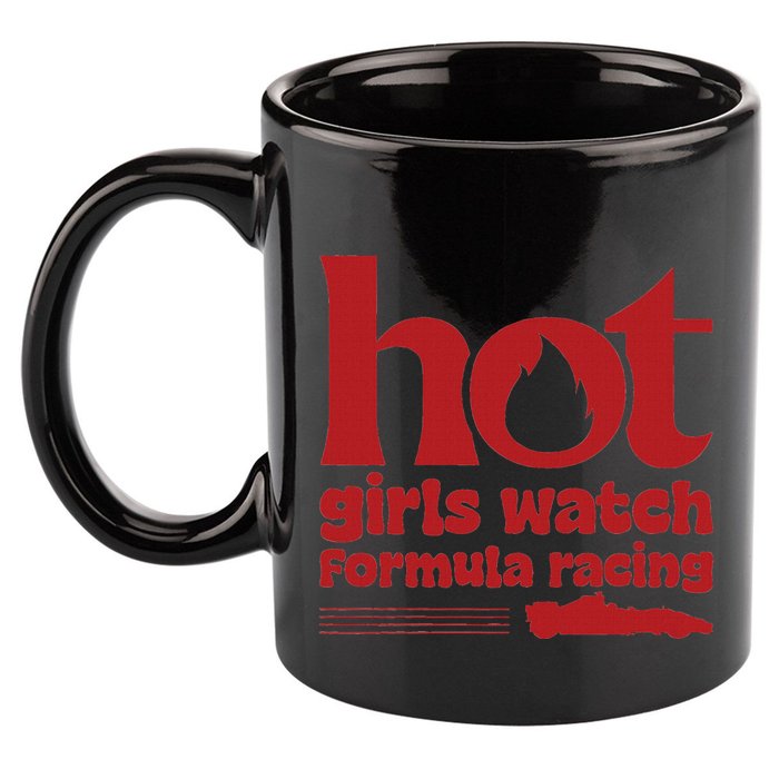 Hot Watch Formula Racing Fast Cars Racetrack Fan 11oz C Handle Ceramic Mug