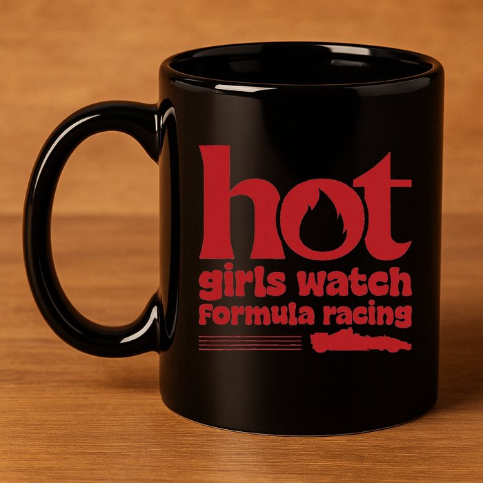 Hot Watch Formula Racing Fast Cars Racetrack Fan 11oz C Handle Ceramic Mug