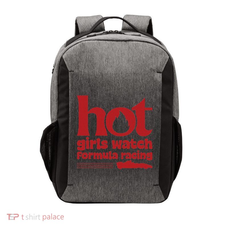 Hot Watch Formula Racing Fast Cars Racetrack Fan Vector Backpack