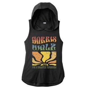 Harris Waltz For A Brighter Tomorrow Kamala Harris Waltz Ladies PosiCharge Tri-Blend Wicking Draft Hoodie Tank