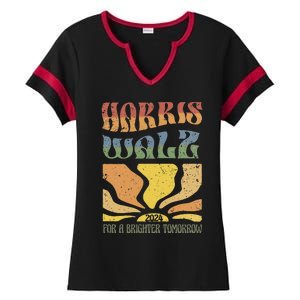 Harris Waltz For A Brighter Tomorrow Kamala Harris Waltz Ladies Halftime Notch Neck Tee