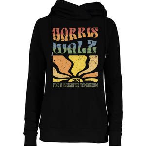 Harris Waltz For A Brighter Tomorrow Kamala Harris Waltz Womens Funnel Neck Pullover Hood