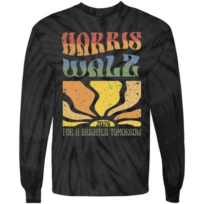 Harris Waltz For A Brighter Tomorrow Kamala Harris Waltz Tie-Dye Long Sleeve Shirt