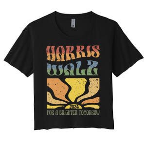 Harris Waltz For A Brighter Tomorrow Kamala Harris Waltz Women's Crop Top Tee