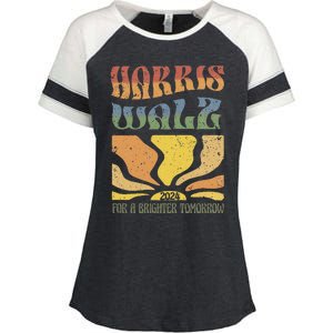 Harris Waltz For A Brighter Tomorrow Kamala Harris Waltz Enza Ladies Jersey Colorblock Tee