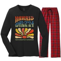 Harris Waltz For A Brighter Tomorrow Kamala Harris Waltz Women's Long Sleeve Flannel Pajama Set 