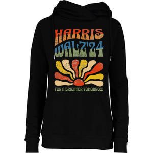 Harris Waltz For A Brighter Tomorrow Kamala Harris Waltz Womens Funnel Neck Pullover Hood